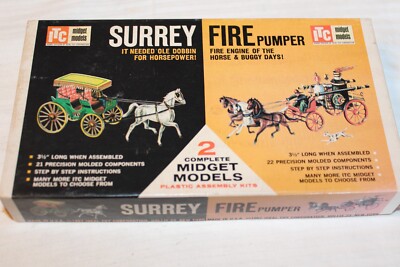 HO Scale ITC Models, Surrey & Fire Pumper Model Kit, BNOS #3750