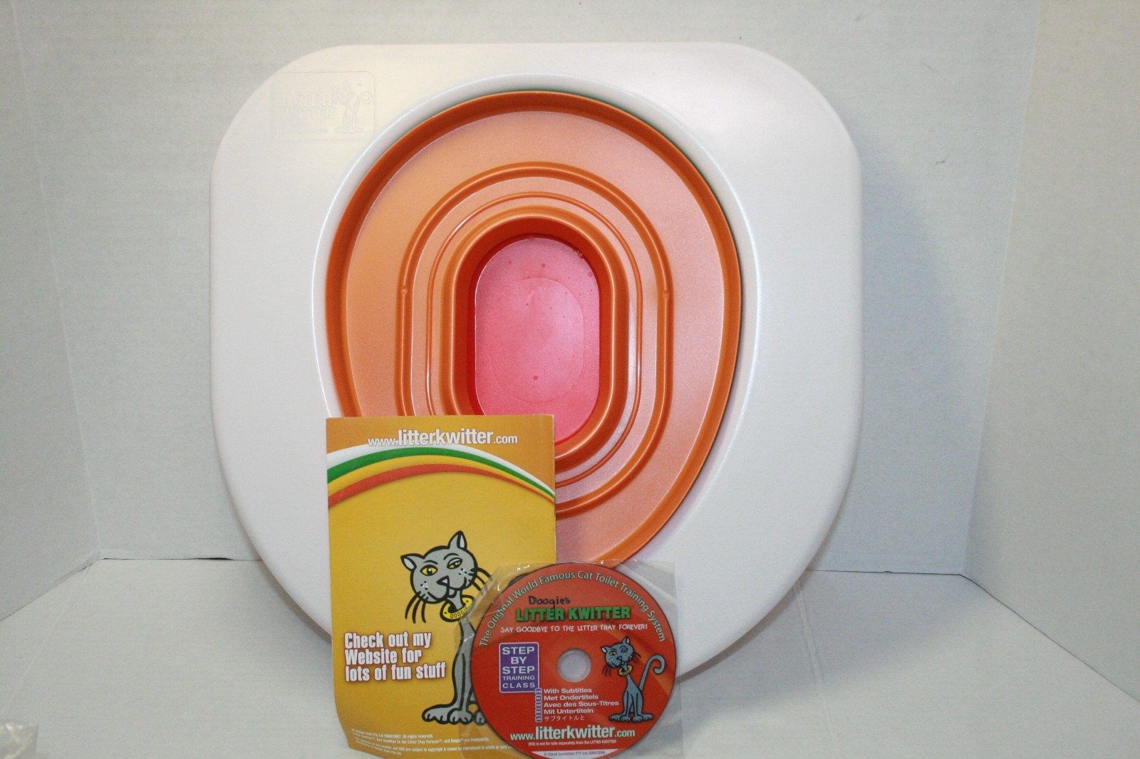 Litter Kwitter 3 Step Cat Training Toilet System NEW OPEN BOX