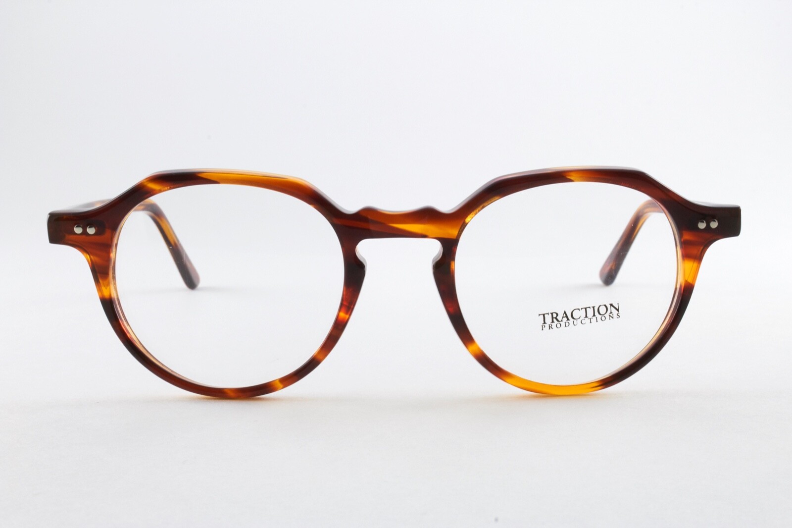 小物 TRACTION PRODUCTIONS VEDA Rare Authentic Traction Productions Veda Ambre 46mm Glasses