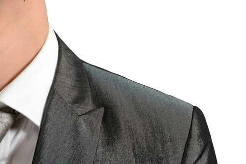 Pre-owned Just Cavalli Men's Wool Silver Two Button Suit Us 38 It 48