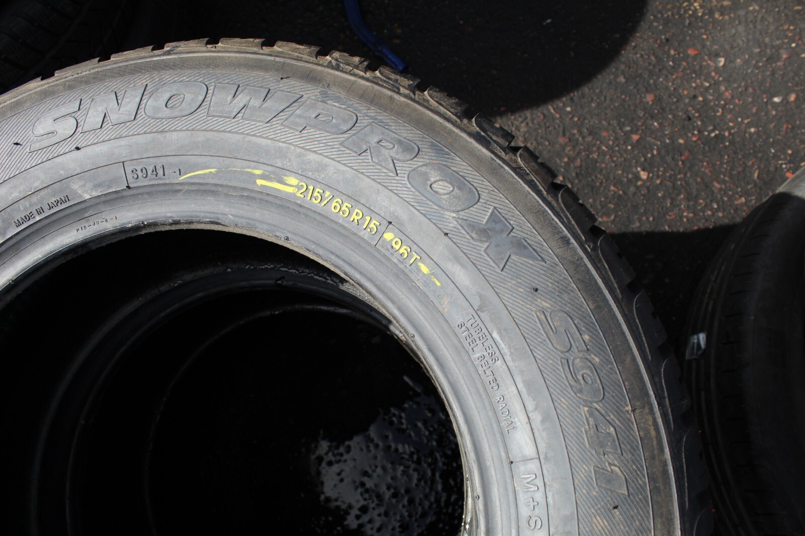 New 215 65 15 Toyo, Snow Prox S941, M+S, 96T, x2 A Pair (F1_tyres) FOD L777