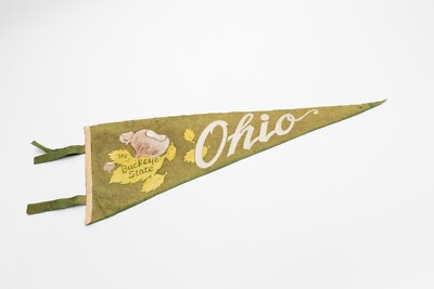 Vintage Ohio 'The Buckeye State' Souvenir Felt Pennant 26''
