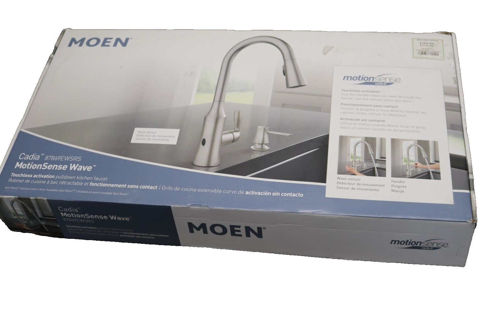 ETRO｜ (WATA0016AK638 X0800) Moen Cadia Touchless Kitchen Faucet with MotionSense Wave