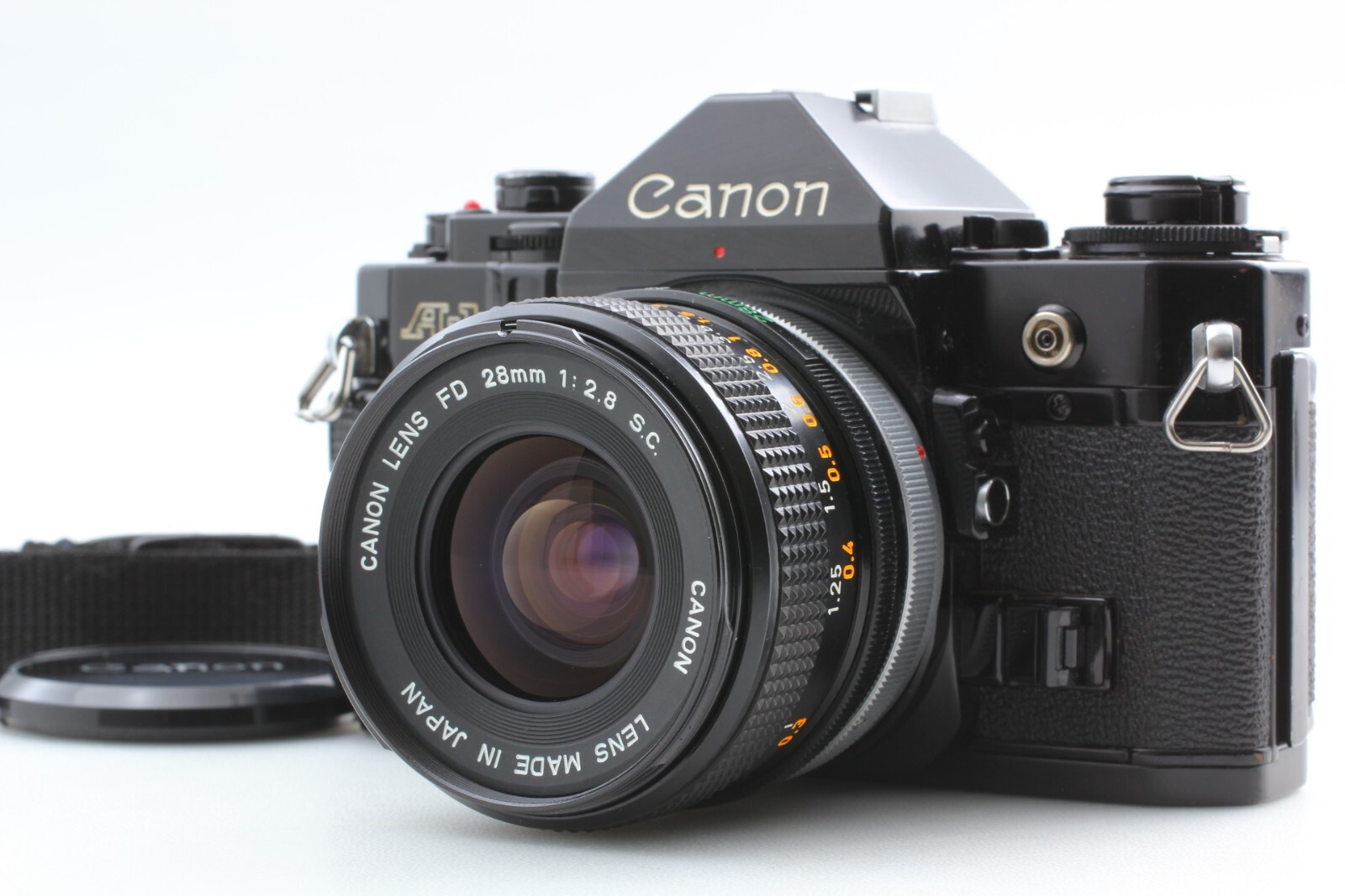 EXC+5 】 Canon A-1 35mm Film Camera w/ FD 28mm F2.8 S.C.