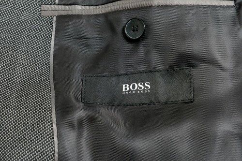 Pre-owned Hugo Boss "johnston3/lenon1" Men's 100% Wool Gray Two Button Suit