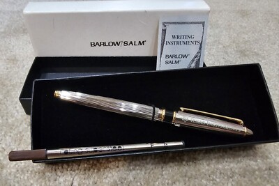 Barlow Salm Pen Metal Pen Writing Texas Instruments Engraved + Refill *Read Desc