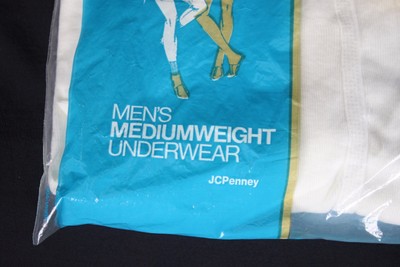 Vintage Underwear JCPenny Ankle Length Drawers Long Deadstock White NOS NIP 36