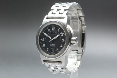 *Exc+5* ORIS Big Crown BC3 7500 Black Dial Day Date 50m Automatic Men's Watch