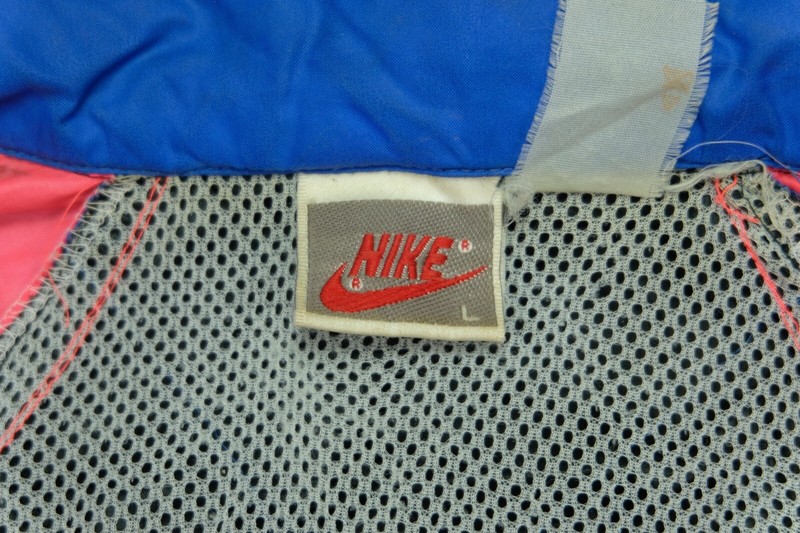 Rare VTG NIKE Spell Out Color Block Vaporwave Hidden Hood Track Jacket 90s SZ L