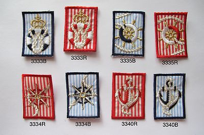 Nautical Marine Anchor,Wheel,Star,Crown Tab Embroidery Iron On Applique Patch