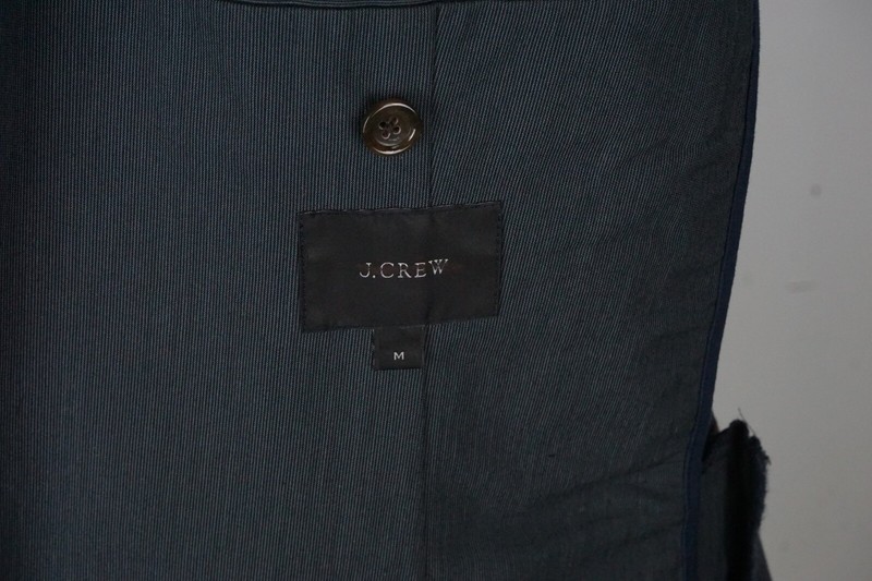 J.Crew Blue Pincord Striped Modern Casual Sport Coat Jacket Sz M