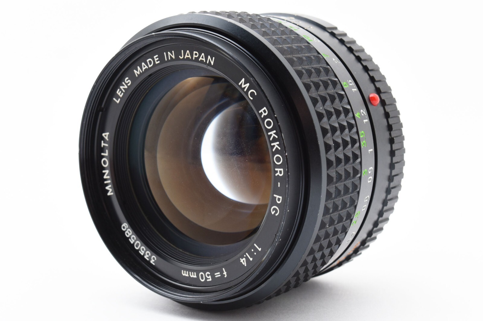 【美品】MINOLTA MC ROKKOR-PG 50mm f1.4 Minolta MD MC Rokkor-PG 50mm f1.4 Prime Lens [EXC+]