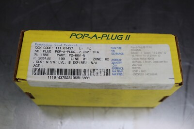 Expansion Seal Technology P2-660-N Pop-A-Plug II Copper Nickel Kit 0.660in