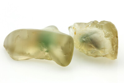 OREGON SUNSTONE - 36.15ct. (2x) TEAL GREEN RED COLOR-SHIFT Facet Rough Gemstones