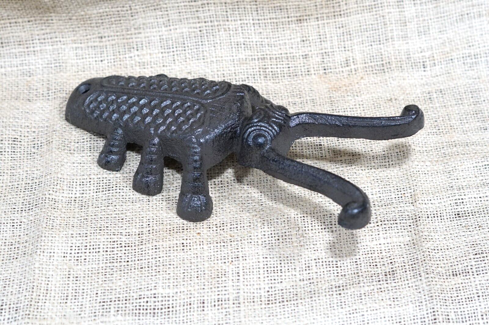 Cast Iron Bug Beetle Figural Boot Jack Tool  Shoe Horn Bootjack Farm Mud Room