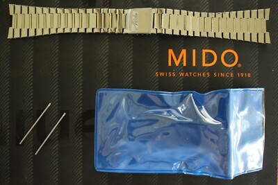 MIDO 22MM SOLID LINK DEPLOYMENT STAINLESS WATCH BAND WATCHBAND BRACELET STRAP 05