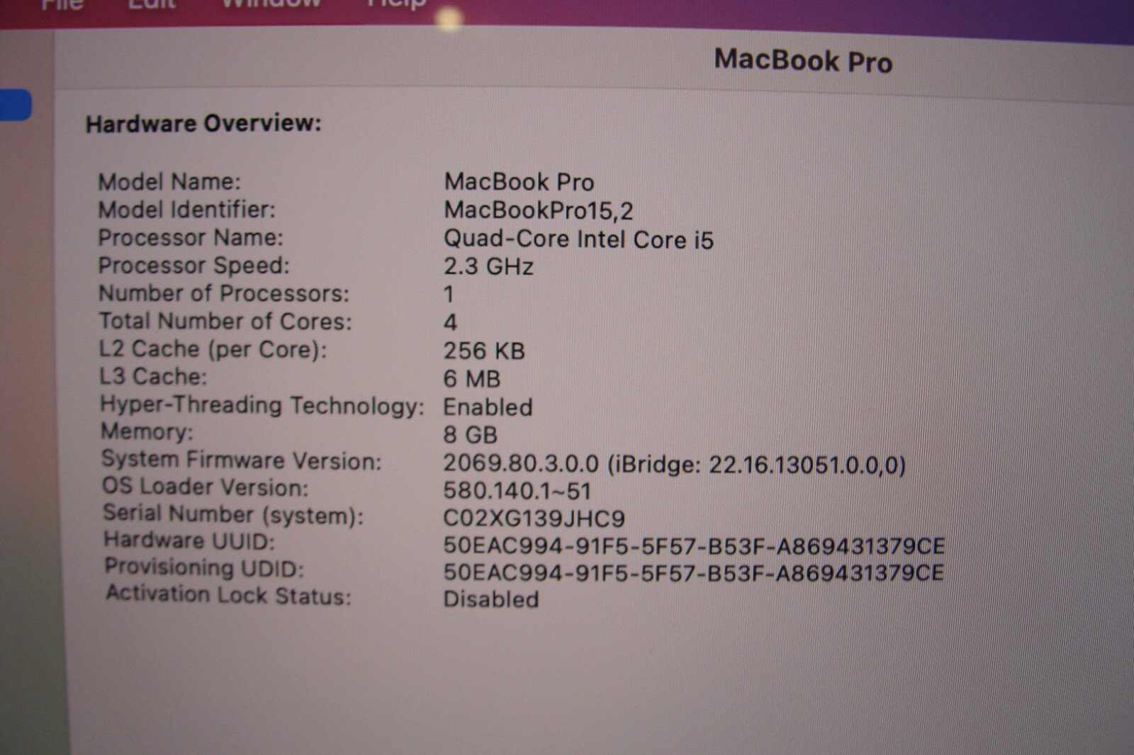 Apple MacBook Pro 13" (2018) i5-8259U 8GB RAM 512GB SSD Sonoma - Thumbnail 19
