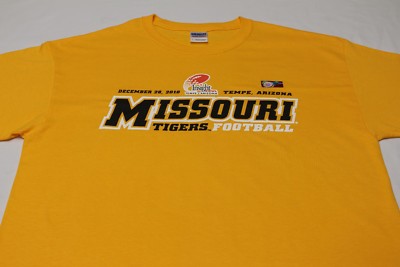 MISSOURI TIGERS - NCAA/FBS/SEC/INSIGHT BOWL - YELLOW - 2XL SIZE T SHIRT! 