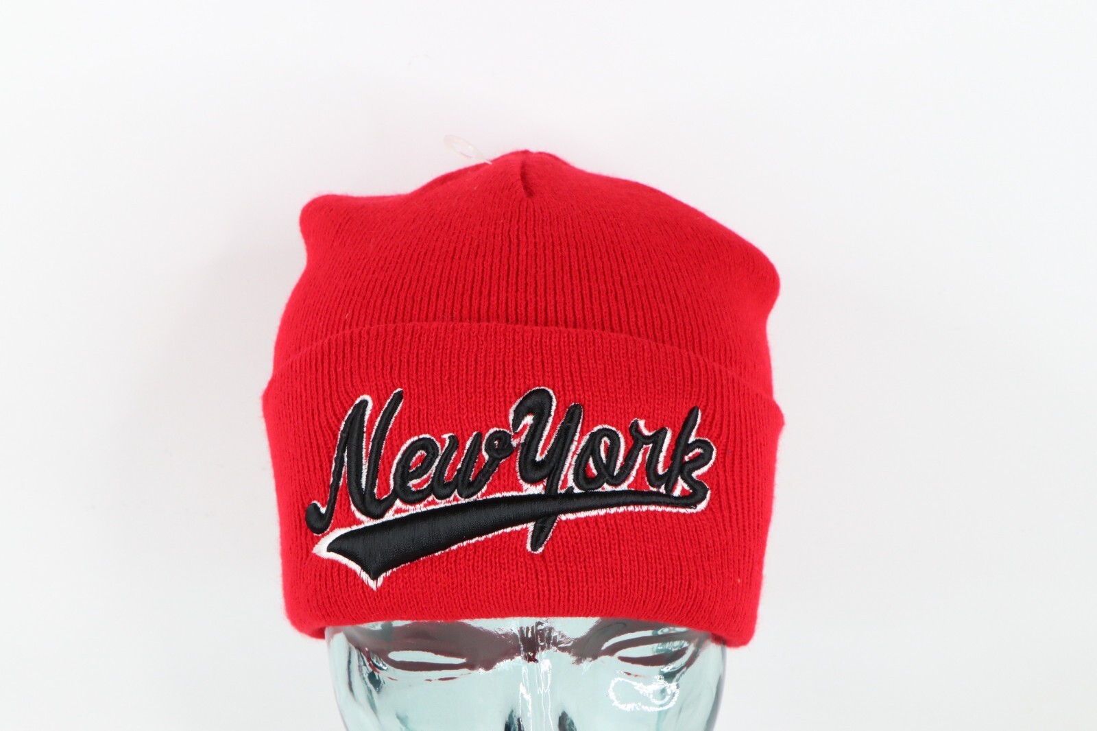 NOS Vtg 90s Streetwear New York Script Spell Out Knit Winter