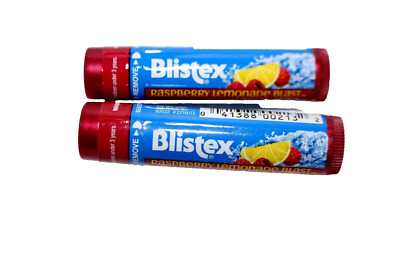 Blistex Raspberry Lemonade Blast Lip Balm Protectant Sunscreen 2 Each New Sealed