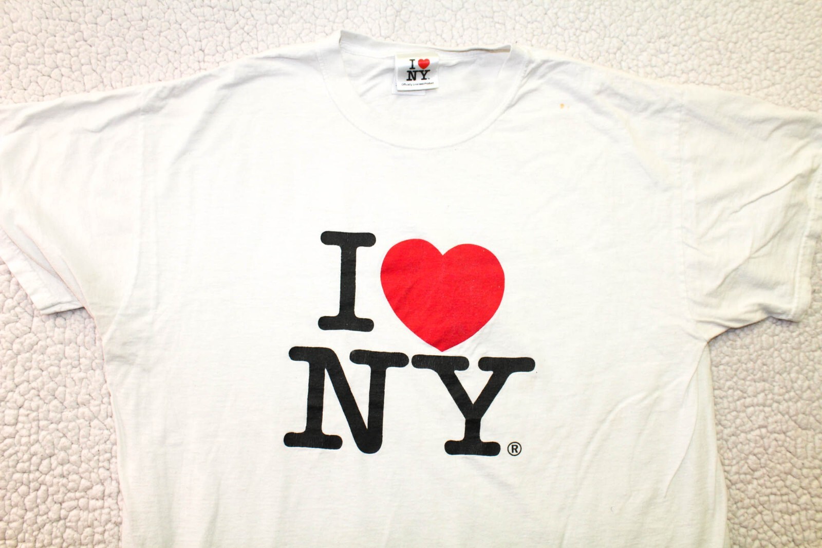 I Love New York Short Sleeve T-Shirt White XL Unisex Fruit