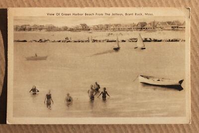 VIEW OF GREEN HARBOR BEACH FROM THE JETTEYS, BRANT ROCK, PLYMOUTH COUNTY MA 1939
