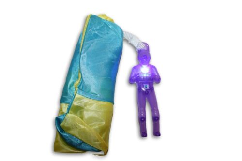Light Up Tangle Free Toy Parachute Man Skydiver Purple
