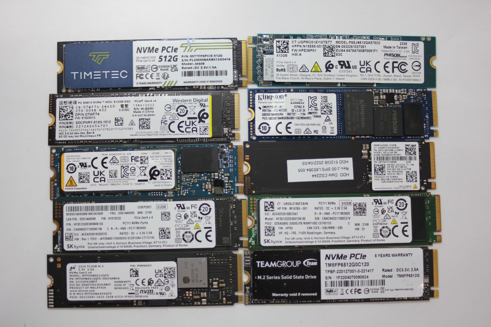 AS-SSD G1 512GB NVMe SSD : SSD for Genuine HP Elite X2 1012 G1 Tablet 256GB Solid