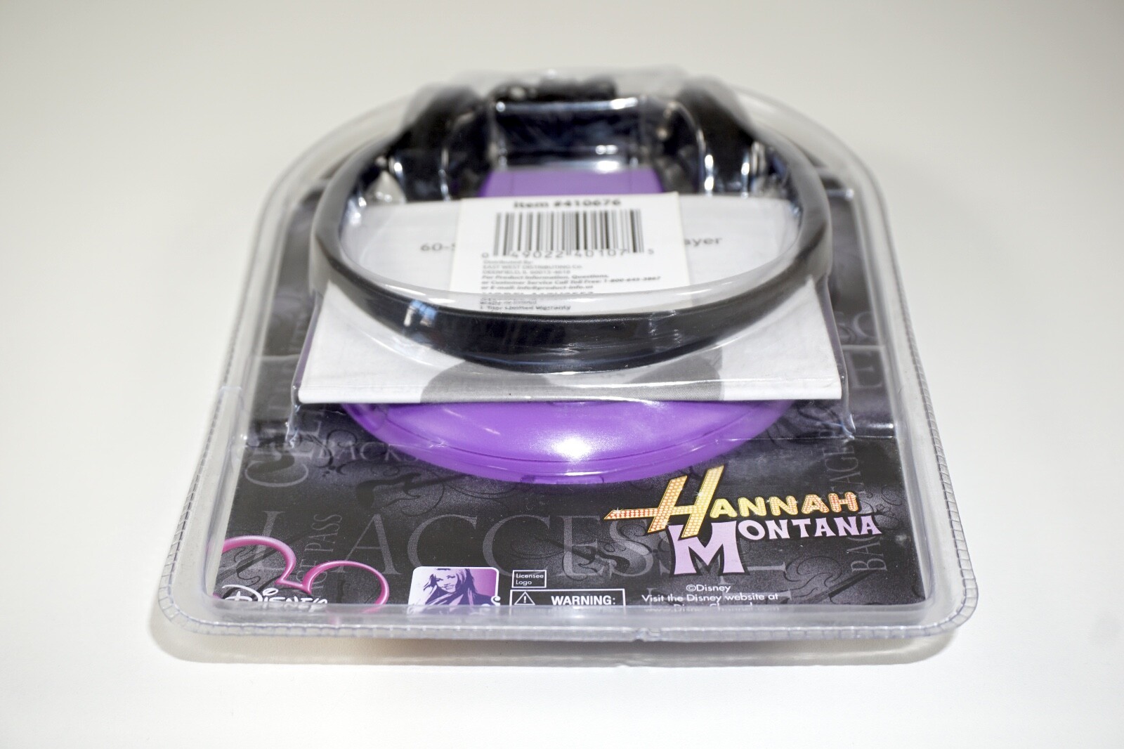 New Sealed Hanna Montana Disney Channel CD Player and Headphones, Model A17H0552