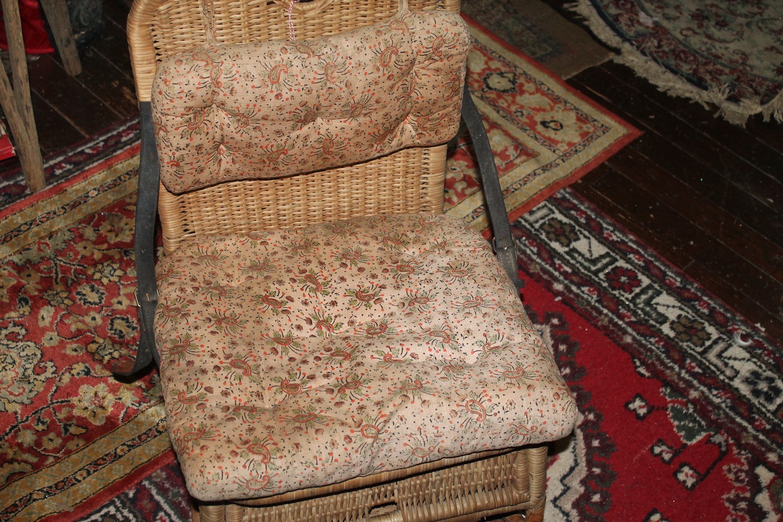 Antique Wicker Rattan Canoe Seats Chairs Adirondack With Cushions (2 of 2)