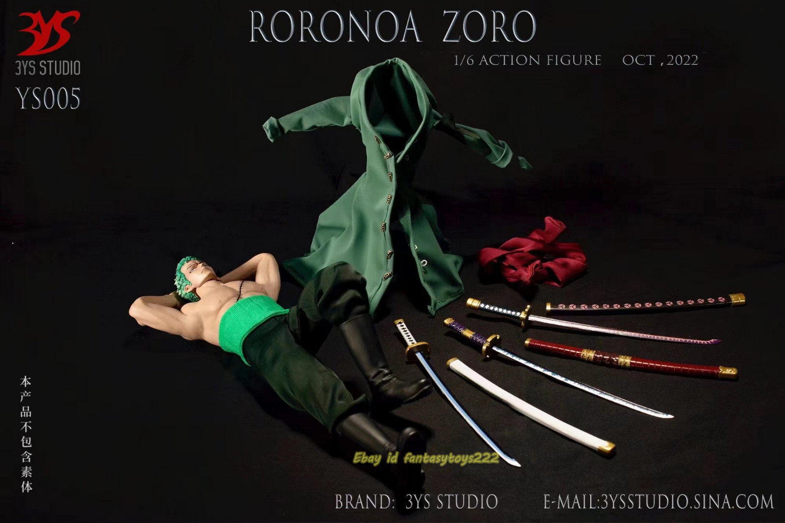 3YS Studio 1/6 YS005 One Piece Roronoa Zoro Action Figure
