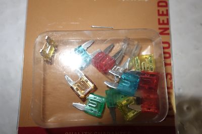 15 Piece Assorted Car Fuse Set -  Auto Mechanic Garage Tools Workshop