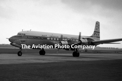 Pan American Douglas DC-7 N756PA at London Heathrow (1958) Photograph