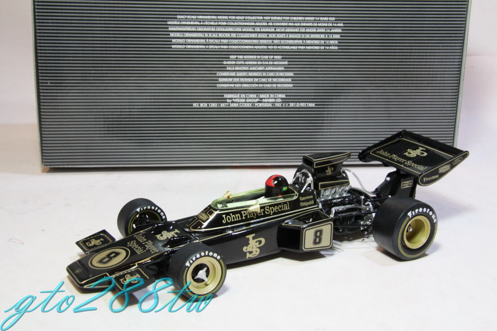 Quartzo 1:18 Lotus 72D JPS F1 1972 British GP Winner Quartzo 1:18 Lotus 72D JPS F1 1972 British GP Winner