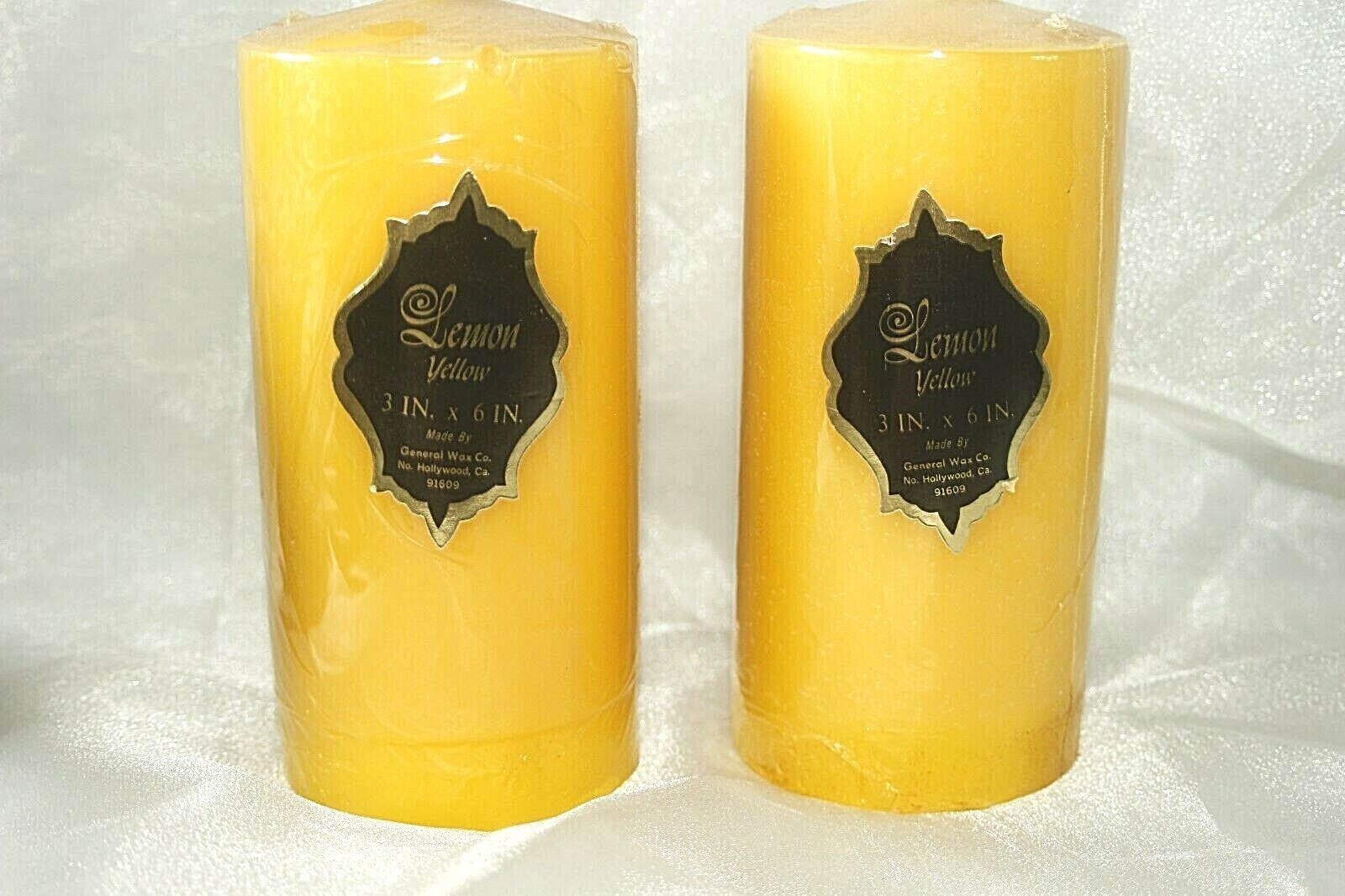 VINTAGE Wood Candle Holders Hollywood General Wax Co. Wide Candles 2