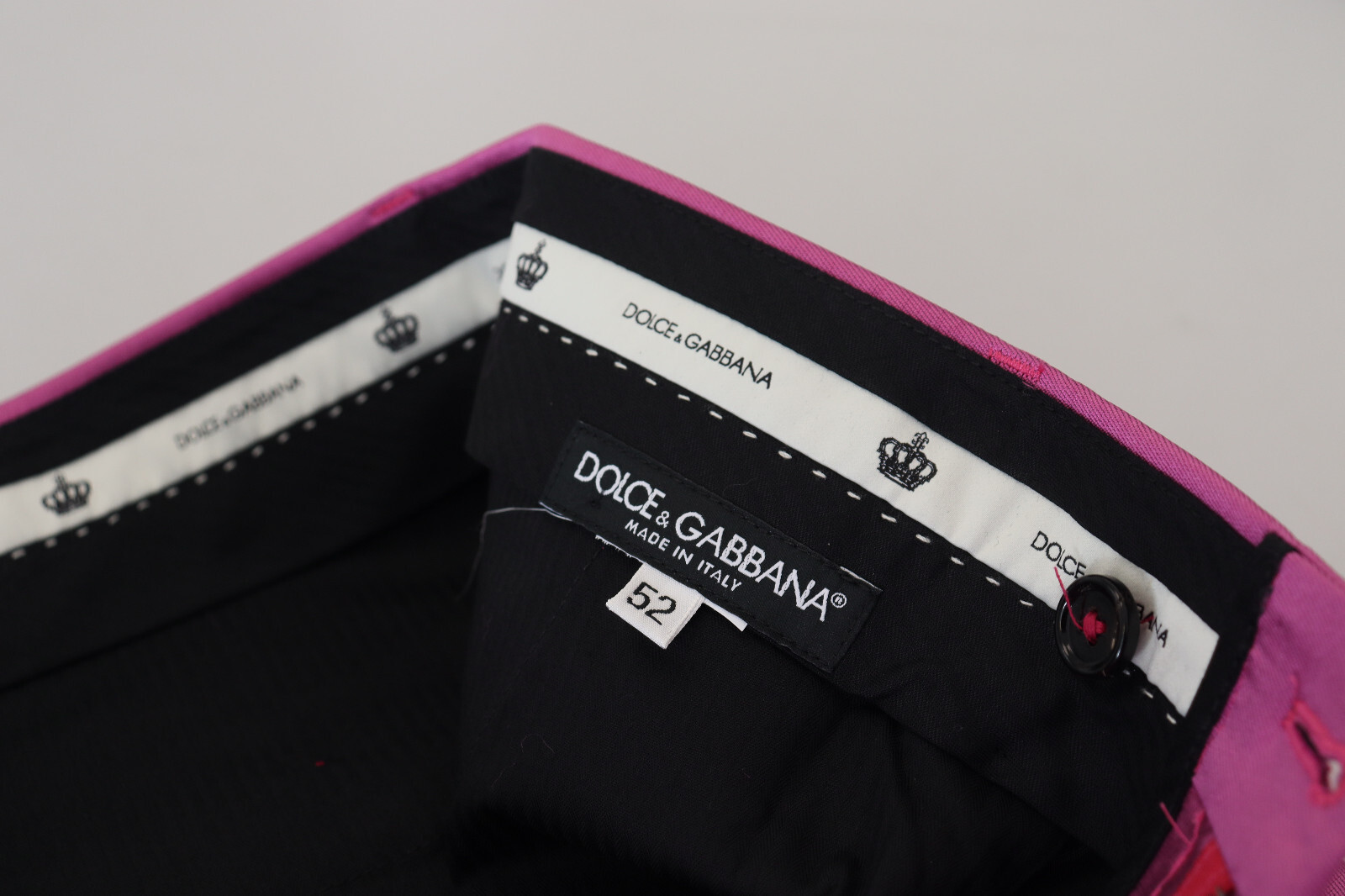 Pre-owned Dolce & Gabbana Pants Pink Silk Slim Trousers Dress Formal It46 / W32 Rrp $1400
