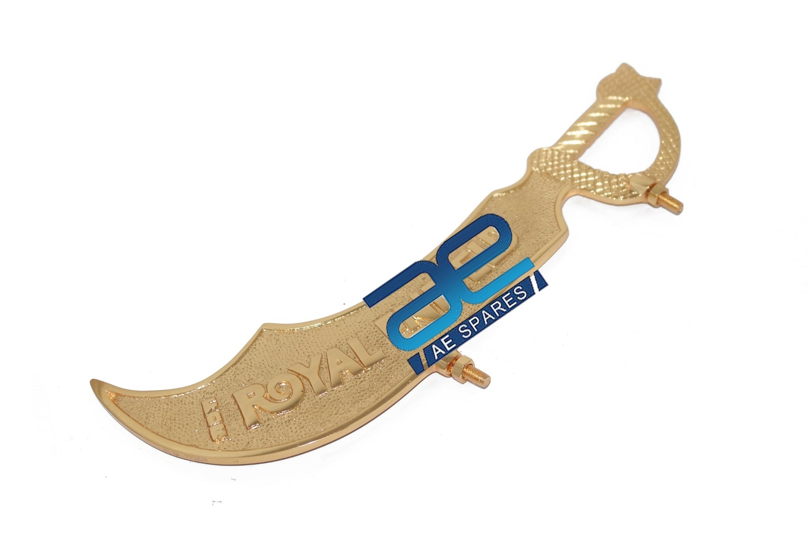 For Royal Enfield Universal Fit Front Mudguard Fender Number Plate Brass  