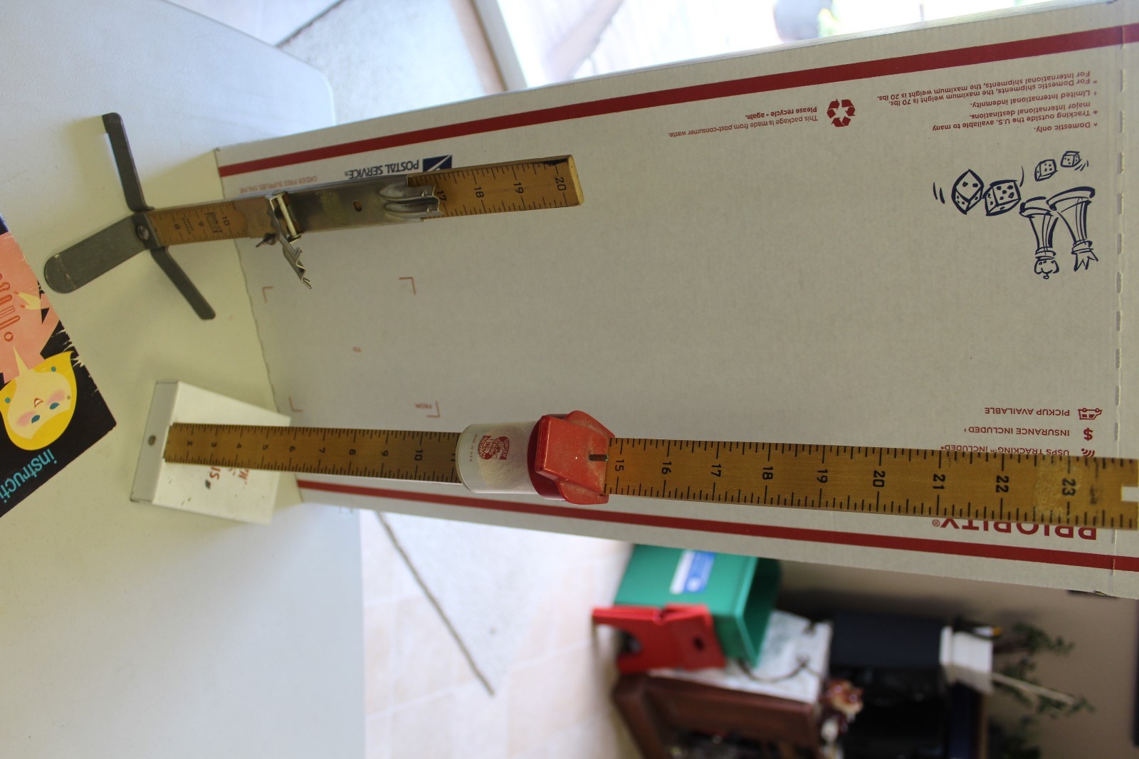 PAIR of Vintage Wood Dress Hem Rulers  Sewing Sew Measure Tool SINGER