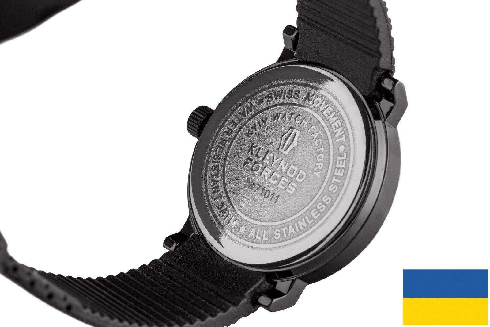 Pre-owned Kleynod Ukraine Brand " Forces" Wristwatch Swiss Quartz Mechanism Model Kfs-810