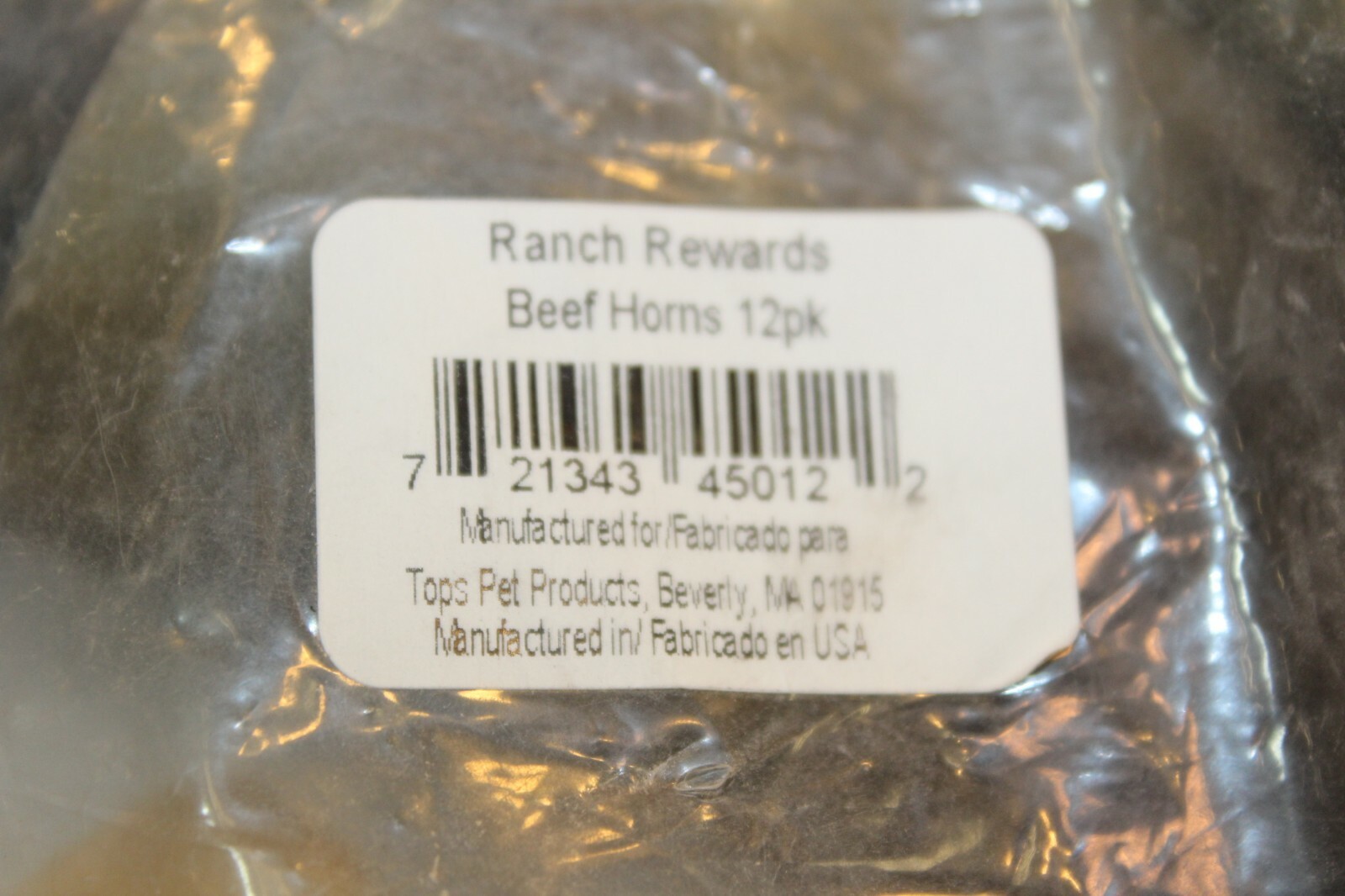 Beef Horns 100% Natural Long Lasting Horns for dogs 4 to 5 inch 12 Pack