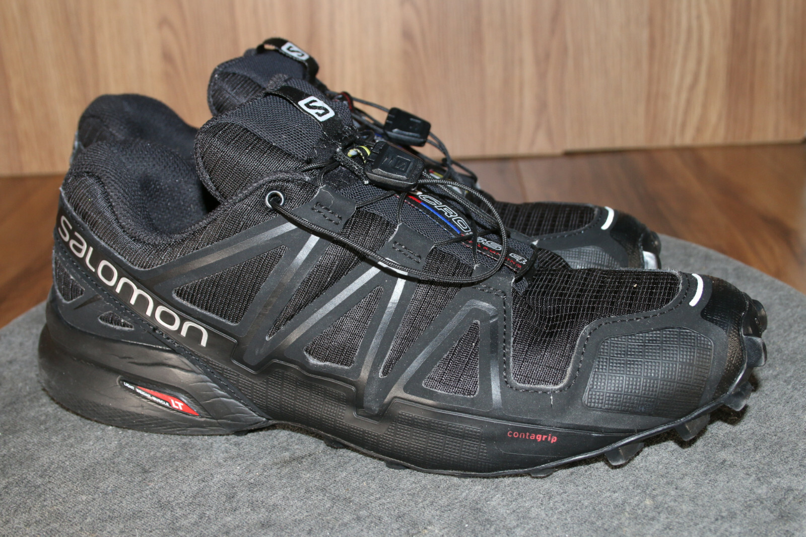 Salomon Speedcross 4 Contagrip Trail Running Shoes Light 187982 Black Size  W8,M6: купить с доставкой из США, цена 12 380 руб - (334153568174)