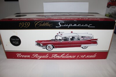 PRECISION MINATURES 1959 Cadillac Superior Crown Royale Ambulance 1:18 Scale