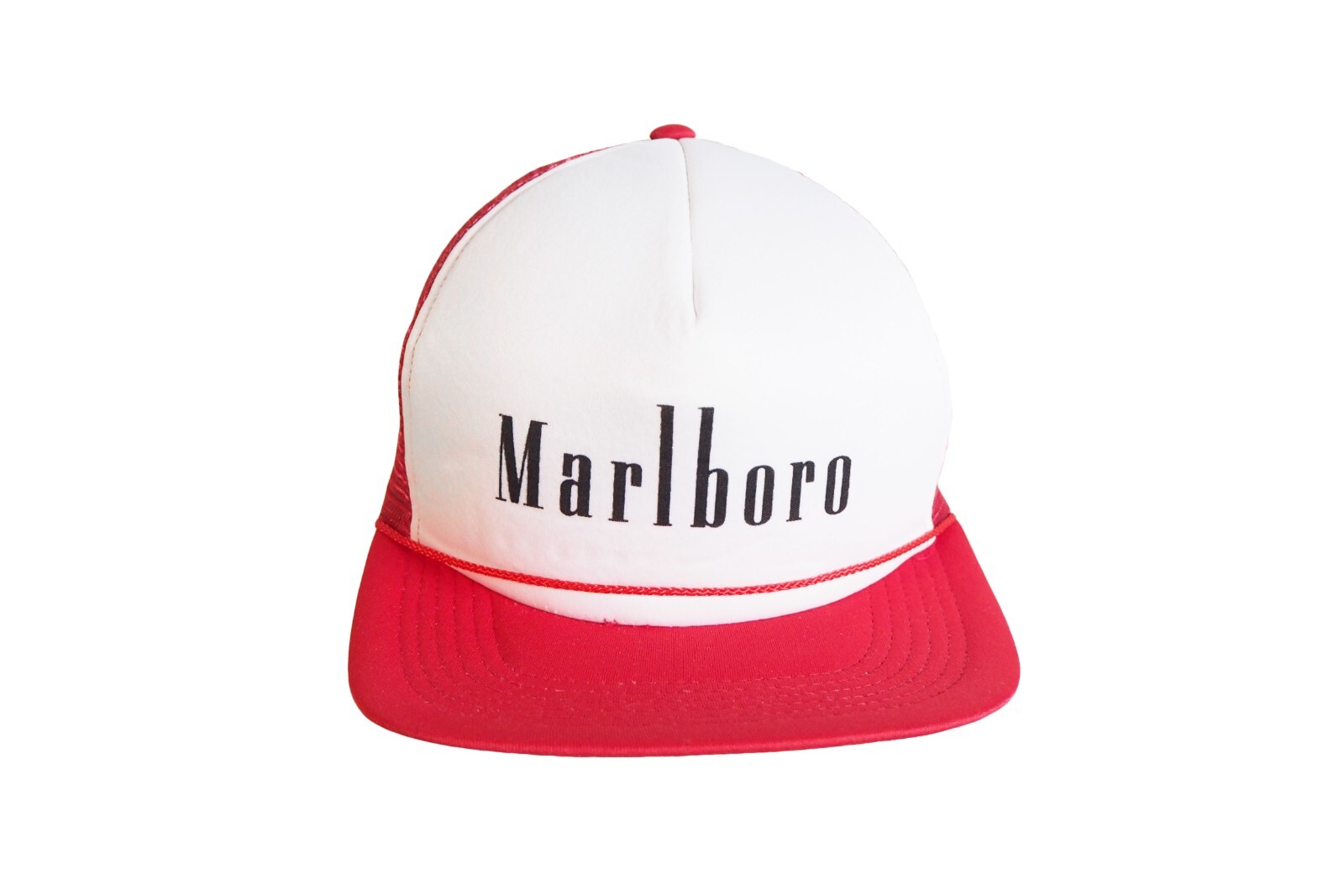 Marlboro キャップ　90s ヴィンテージ Vintage MARLBORO Trucker Cap big logo white / red 90's