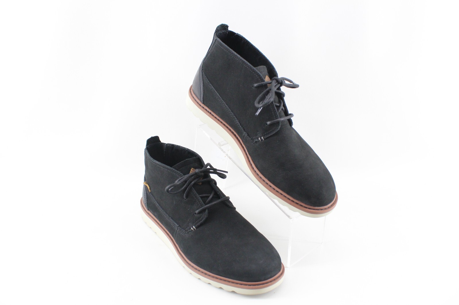 Reef Voyage Chukka Boot Men's Sz 11.5 US Black Leather Casual Comfort