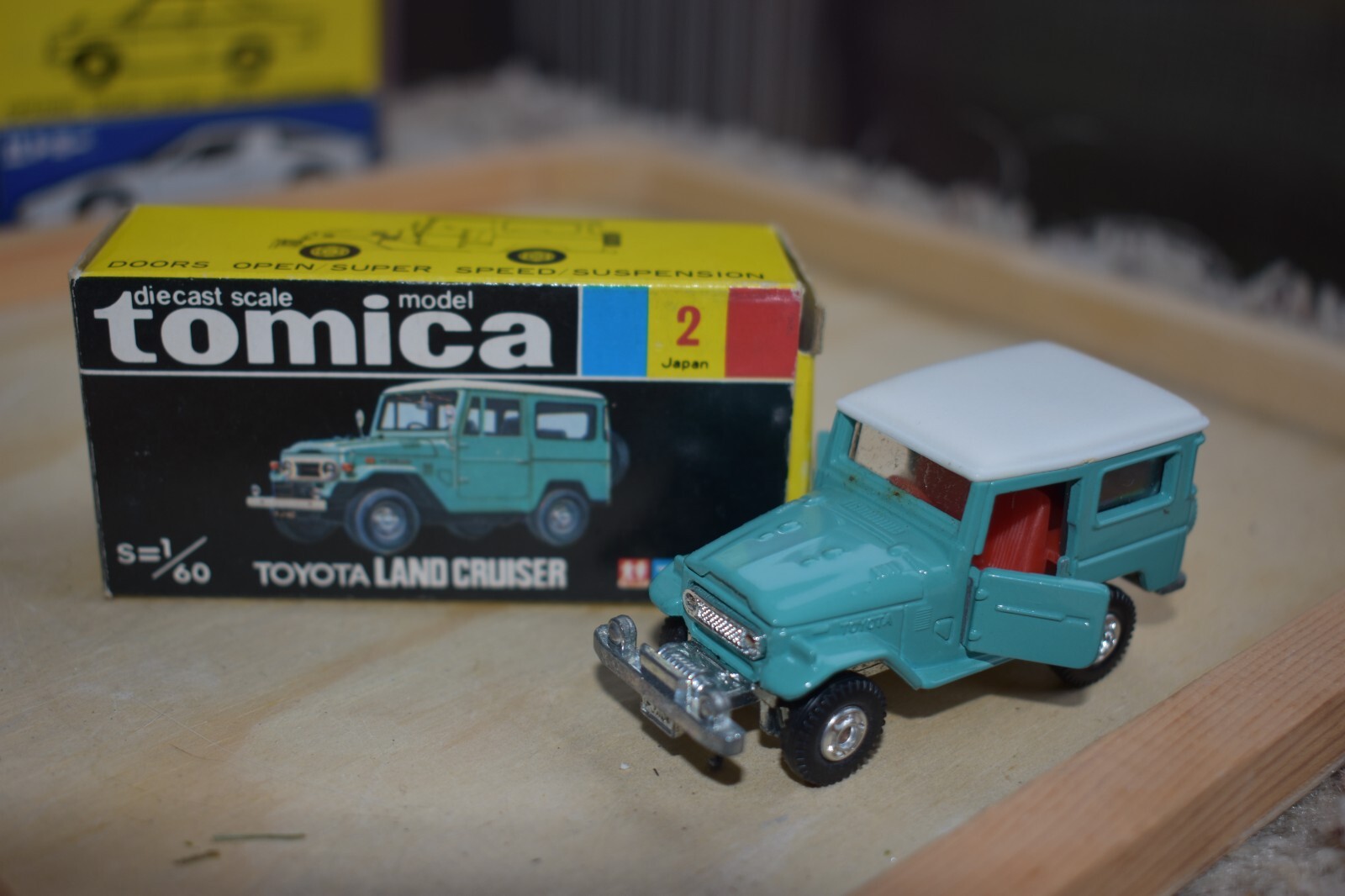 Tomica 2 1970 Toyota Land Cruiser mint original boxed Vintage