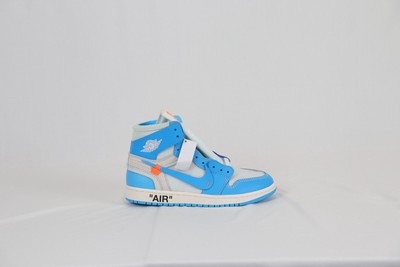 Nike×Off-White,o1rshd11223 Air Jordan 1 High-top sneakers in White/Blue,BNWB 7.5