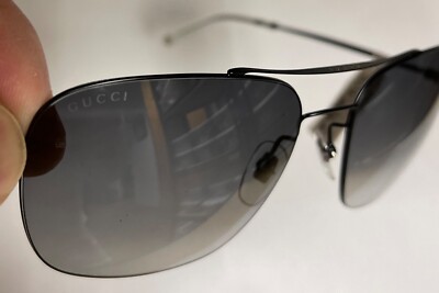 Pre-owned Gucci Aviator Techno Color 0503 Matte Black Gradient Sunglasses 2262 Unisex 005 In Gray