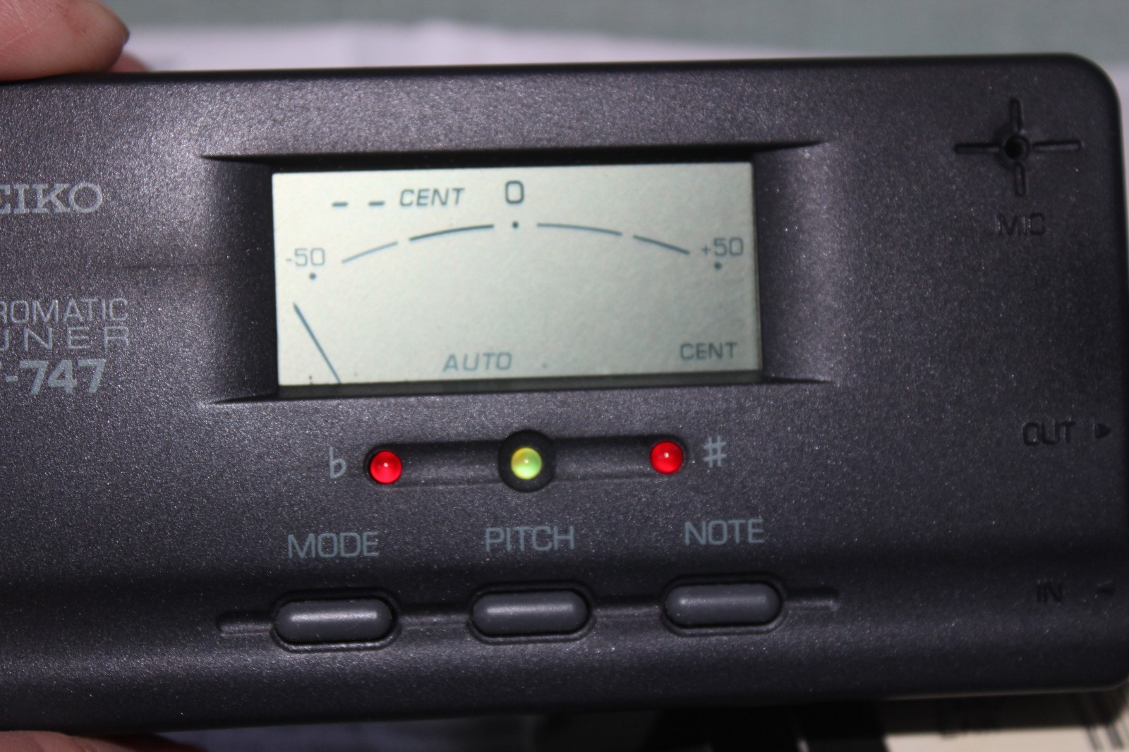 Seiko ST-747 Chromatic Tuner Digital Cent Indication for Perfect Tuning
