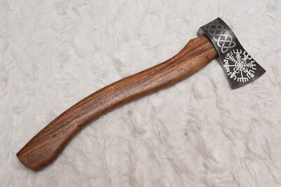 BEAUTIFUL HANDMADE CARBON STEEL VIKING AXE BATTLE AXE CAMPING AXE #H-562