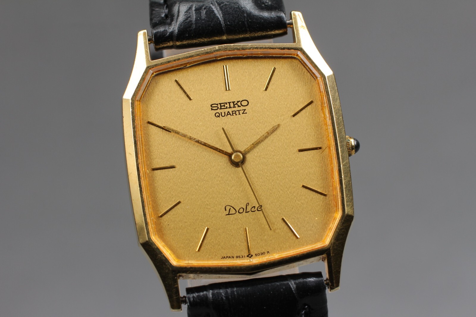 N MINT] Vintage Seiko Dolce 9531-5030 Gold Dial Men's Quartz